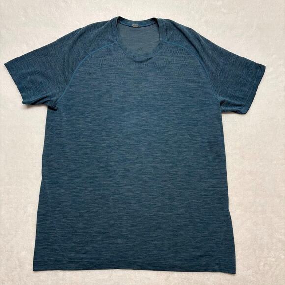 Lululemon Metal Vent Tech Short Sleeve Shirt Size XL Blue - Picture 1 of 7